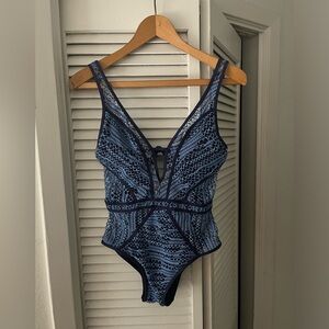 BECCA by Rebecca Virtue Reveal Crochet One Piece Swimsuit